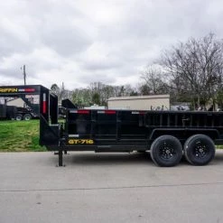 Hydraulic 7'x16' 2ft Side Gooseneck Dump Trailer (2) 7K Axles -Cheap Trailers Store dsc05714 1