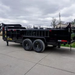 Hydraulic 7'x16' 2ft Side Gooseneck Dump Trailer (2) 7K Axles -Cheap Trailers Store dsc05716 3 1