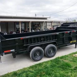 Hydraulic 7'x16' 2ft Side Gooseneck Dump Trailer (2) 7K Axles -Cheap Trailers Store dsc05718 3 1