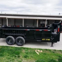 Hydraulic 7'x16' 2ft Side Gooseneck Dump Trailer (2) 7K Axles -Cheap Trailers Store dsc05719 3 1