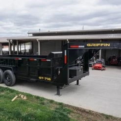Hydraulic 7'x16' 2ft Side Gooseneck Dump Trailer (2) 7K Axles -Cheap Trailers Store dsc05721 3 1