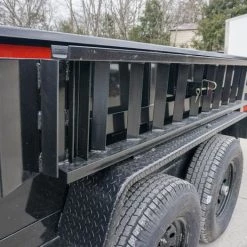 Hydraulic 7'x16' 2ft Side Gooseneck Dump Trailer (2) 7K Axles -Cheap Trailers Store dsc05726 2 1