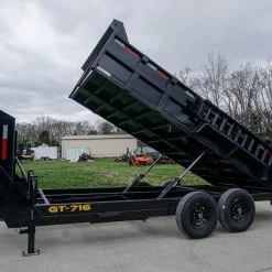 Hydraulic 7'x16' 2ft Side Gooseneck Dump Trailer (2) 7K Axles -Cheap Trailers Store dsc05732 4 1
