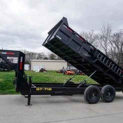 Hydraulic 7'x16' 2ft Side Gooseneck Dump Trailer (2) 7K Axles -Cheap Trailers Store dsc05733 3 1