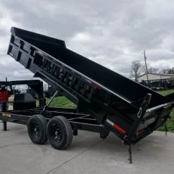 Hydraulic 7'x16' 2ft Side Gooseneck Dump Trailer (2) 7K Axles -Cheap Trailers Store dsc05735 2 1