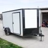 7x12 Enclosed Trailer White V-Nose Blackout Package 3,500lb Axle -Cheap Trailers Store dsc05800 2 1