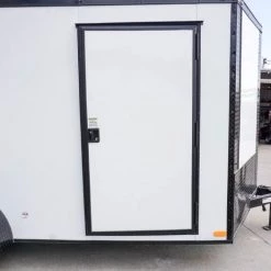 7x12 Enclosed Trailer White V-Nose Blackout Package 3,500lb Axle -Cheap Trailers Store dsc05805 3 1