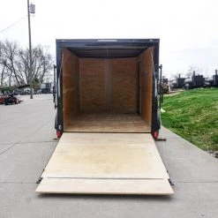 7x12 Enclosed Trailer White V-Nose Blackout Package 3,500lb Axle -Cheap Trailers Store dsc05807 3 1