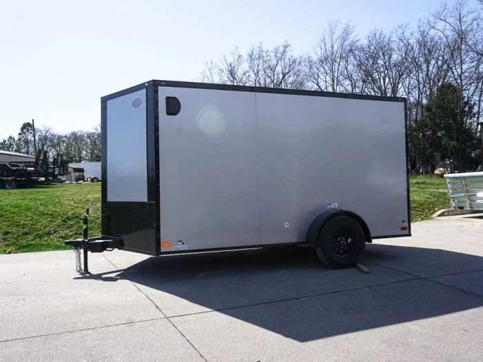 7x12 Enclosed Trailer Silver V-Nose Blackout Package 3,500lb Axle 5 7x12 Enclosed Trailer Silver V-Nose Blackout Package 3,500lb Axle - Image 3