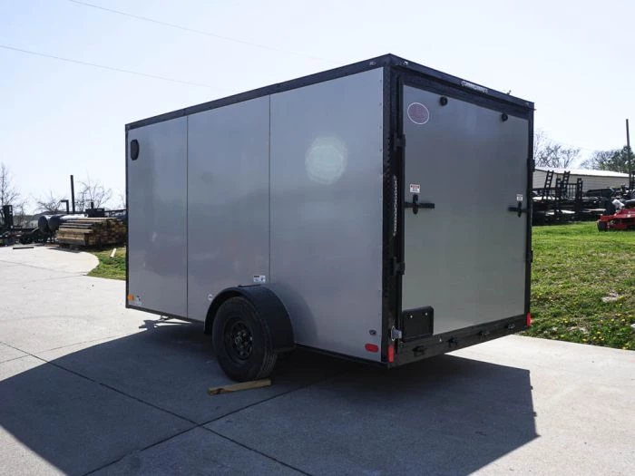 7x12 Enclosed Trailer Silver V-Nose Blackout Package 3,500lb Axle 7 7x12 Enclosed Trailer Silver V-Nose Blackout Package 3,500lb Axle - Image 5