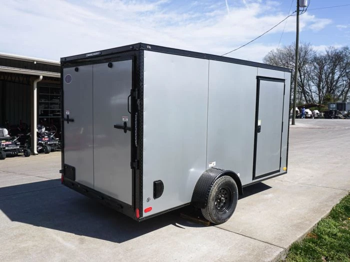 7x12 Enclosed Trailer Silver V-Nose Blackout Package 3,500lb Axle 9 7x12 Enclosed Trailer Silver V-Nose Blackout Package 3,500lb Axle - Image 7