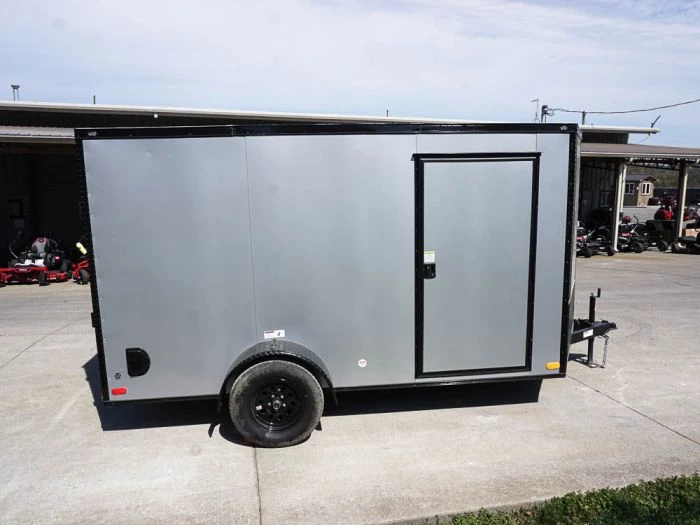 7x12 Enclosed Trailer Silver V-Nose Blackout Package 3,500lb Axle 10 7x12 Enclosed Trailer Silver V-Nose Blackout Package 3,500lb Axle - Image 8