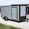 7x12 Enclosed Trailer Silver V-Nose Blackout Package 3,500lb Axle -Cheap Trailers Store dsc05849 2 1