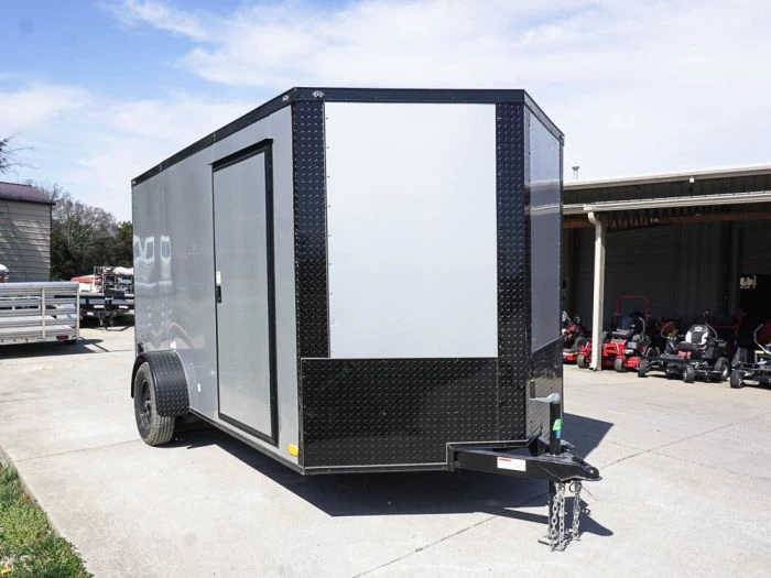 7x12 Enclosed Trailer Silver V-Nose Blackout Package 3,500lb Axle 11 7x12 Enclosed Trailer Silver V-Nose Blackout Package 3,500lb Axle - Image 9