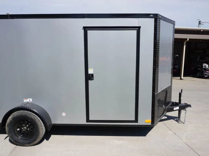 7x12 Enclosed Trailer Silver V-Nose Blackout Package 3,500lb Axle 16 7x12 Enclosed Trailer Silver V-Nose Blackout Package 3,500lb Axle - Image 14