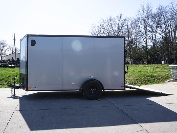 7x12 Enclosed Trailer Silver V-Nose Blackout Package 3,500lb Axle 25 7x12 Enclosed Trailer Silver V-Nose Blackout Package 3,500lb Axle - Image 23