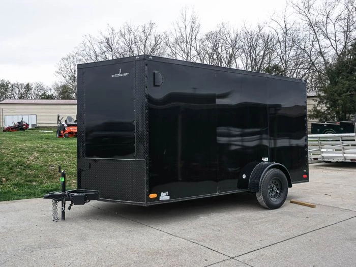 7x12 Enclosed Trailer Black V-Nose Blackout Package 3,500lb Axle 3 7x12 Enclosed Trailer Black V-Nose Blackout Package 3,500lb Axle