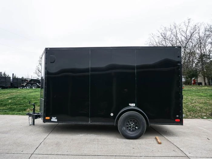 7x12 Enclosed Trailer Black V-Nose Blackout Package 3,500lb Axle 5 7x12 Enclosed Trailer Black V-Nose Blackout Package 3,500lb Axle - Image 3
