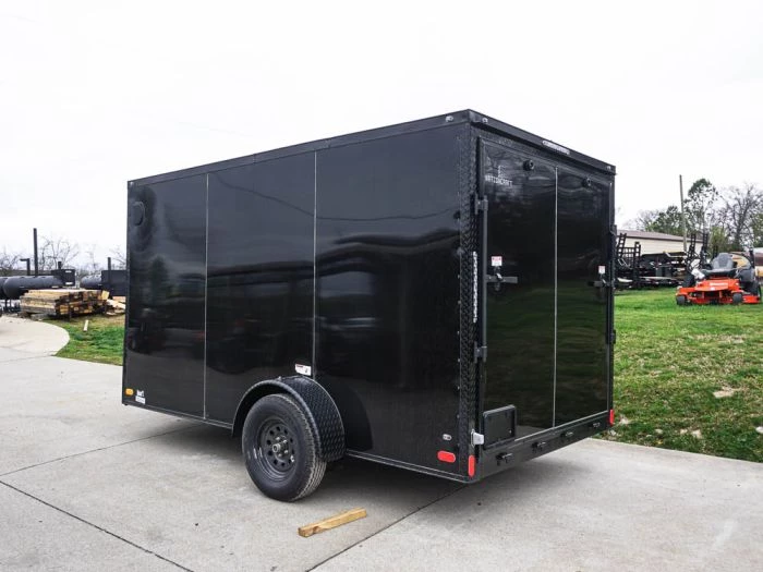 7x12 Enclosed Trailer Black V-Nose Blackout Package 3,500lb Axle 6 7x12 Enclosed Trailer Black V-Nose Blackout Package 3,500lb Axle - Image 4