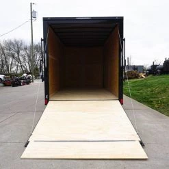 7x16 Enclosed Trailer Red V-Nose Blackout Pkg Tandem Axle -Cheap Trailers Store dsc05953 2 1