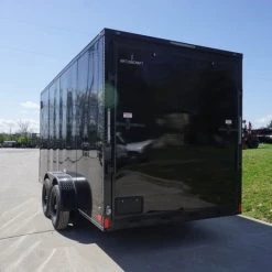 7x16 Enclosed Trailer Black V-Nose Blackout Pkg Tandem Axle -Cheap Trailers Store dsc05967 1 1