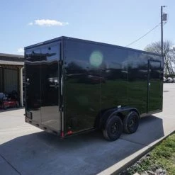 7x16 Enclosed Trailer Black V-Nose Blackout Pkg Tandem Axle -Cheap Trailers Store dsc05969 1 1