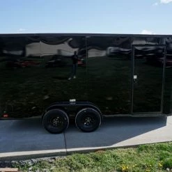 7x16 Enclosed Trailer Black V-Nose Blackout Pkg Tandem Axle -Cheap Trailers Store dsc05970 1 1