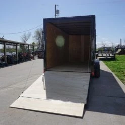 7x16 Enclosed Trailer Black V-Nose Blackout Pkg Tandem Axle -Cheap Trailers Store dsc05980 2 1