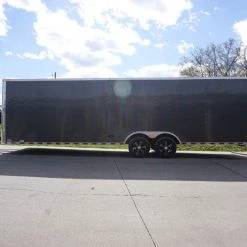 8.5x28 Custom Charcoal Flat Nose Enclosed Trailer (2) 5200 Axles -Cheap Trailers Store dsc05991 2 2