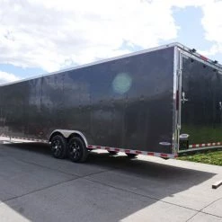 8.5x28 Custom Charcoal Flat Nose Enclosed Trailer (2) 5200 Axles -Cheap Trailers Store dsc05992 2 2