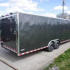 8.5x28 Custom Charcoal Flat Nose Enclosed Trailer (2) 5200 Axles -Cheap Trailers Store dsc05994 2 2