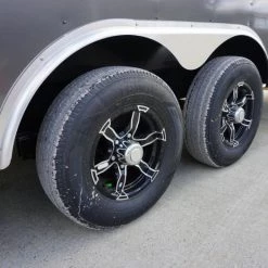 8.5x28 Custom Charcoal Flat Nose Enclosed Trailer (2) 5200 Axles -Cheap Trailers Store dsc06000 1 2