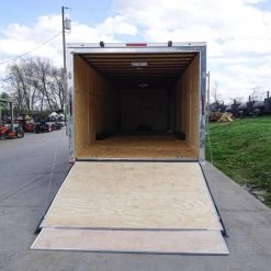 8.5x28 Custom Charcoal Flat Nose Enclosed Trailer (2) 5200 Axles -Cheap Trailers Store dsc06006 2