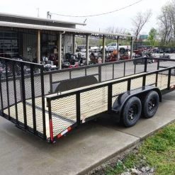 6.4x20 2ft Mesh Sides Utility Trailer Dovetail (2) 3500lb Axle -Cheap Trailers Store dsc06026 2 1