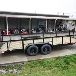 6.4x20 2ft Mesh Sides Utility Trailer Dovetail (2) 3500lb Axle -Cheap Trailers Store dsc06027 2 1