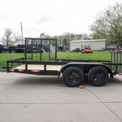 6.4x14 Tandem Dovetail Utility Trailer with Side Gate -Cheap Trailers Store dsc06090 1