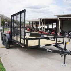 6.4x14 Tandem Dovetail Utility Trailer with Side Gate -Cheap Trailers Store dsc06096 1 1