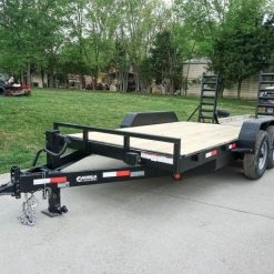 7'x14' Equipment Trailer (2) 7K Axles with 5' Stand-Up Ramps