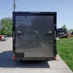 6x12 Enclosed Trailer Charcoal V-Nose Blackout Package 3,500lb Axle -Cheap Trailers Store dsc06378 1 1