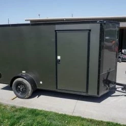 6x12 Enclosed Trailer Charcoal V-Nose Blackout Package 3,500lb Axle -Cheap Trailers Store dsc06381 1 1