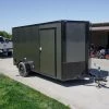 6x12 Enclosed Trailer Charcoal V-Nose Blackout Package 3,500lb Axle