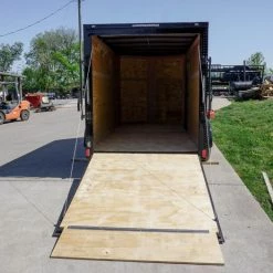 6x12 Enclosed Trailer Charcoal V-Nose Blackout Package 3,500lb Axle -Cheap Trailers Store dsc06393 2 1