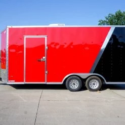 8.5x18 Custom Two-Tone Enclosed Trailer with Rubber Floor -Cheap Trailers Store dsc06446 2 1