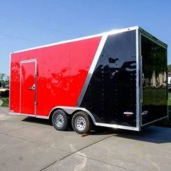 8.5x18 Custom Two-Tone Enclosed Trailer with Rubber Floor -Cheap Trailers Store dsc06447 2 1