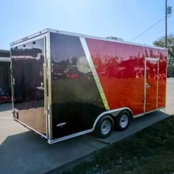 8.5x18 Custom Two-Tone Enclosed Trailer with Rubber Floor -Cheap Trailers Store dsc06449 1 1 1
