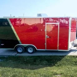 8.5x18 Custom Two-Tone Enclosed Trailer with Rubber Floor -Cheap Trailers Store dsc06450 1 1 1
