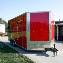 8.5x18 Custom Two-Tone Enclosed Trailer with Rubber Floor -Cheap Trailers Store dsc06452 1 1 1