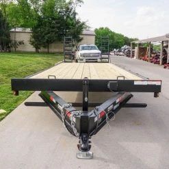 8.5x22 Deckover I-Beam Trailer (2) 5,200lb Axles Stand-Up Ramps