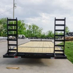 8.5x22 Deckover I-Beam Trailer (2) 5,200lb Axles Stand-Up Ramps -Cheap Trailers Store dsc06565 1 1
