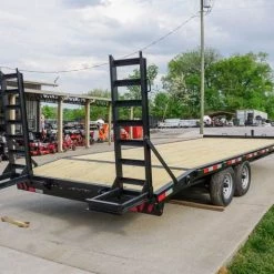 8.5x22 Deckover I-Beam Trailer (2) 5,200lb Axles Stand-Up Ramps -Cheap Trailers Store dsc06566 1